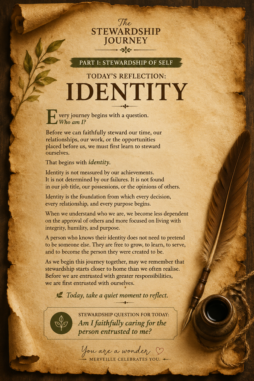 🌿 The Stewardship Journey  Part I: Stewardship of Self